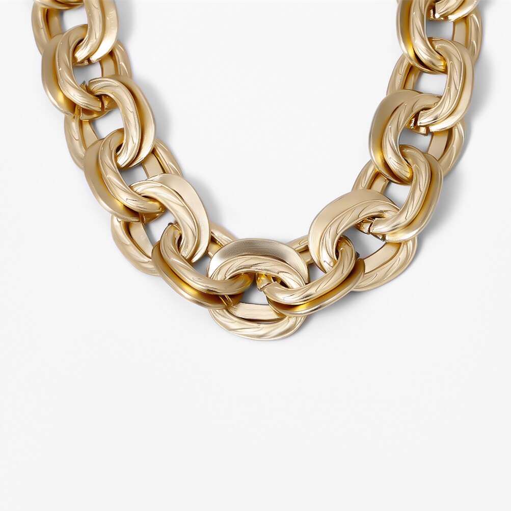 Vintage Chunky Thick Curb Cuban Choker Necklace