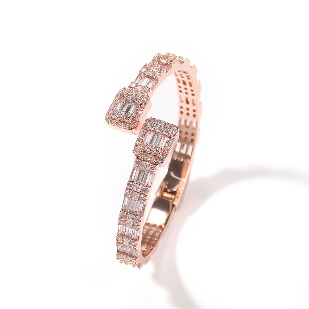 Opening Bracelet Diamond Set Bracelet