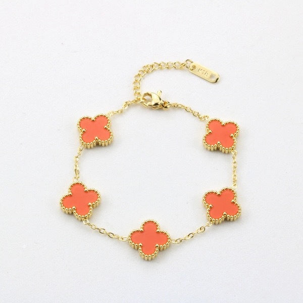 Four leaf clover bracelet (18k gold)