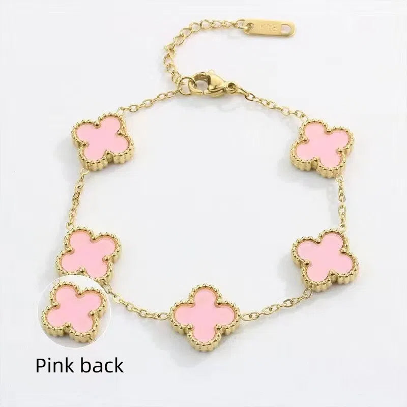 Four leaf clover bracelet (18k gold)