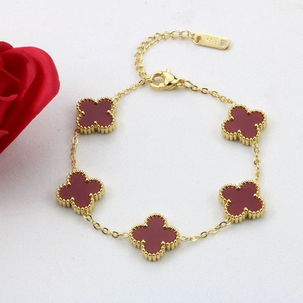 Four leaf clover bracelet (18k gold)