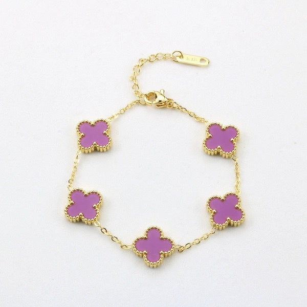 Four leaf clover bracelet (18k gold)