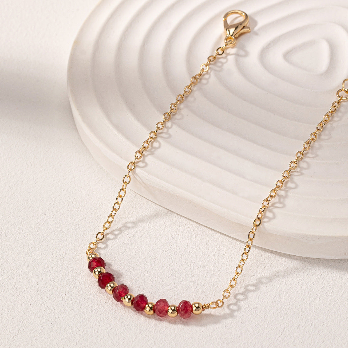 Simple and exquisite natural stone bead bracelet