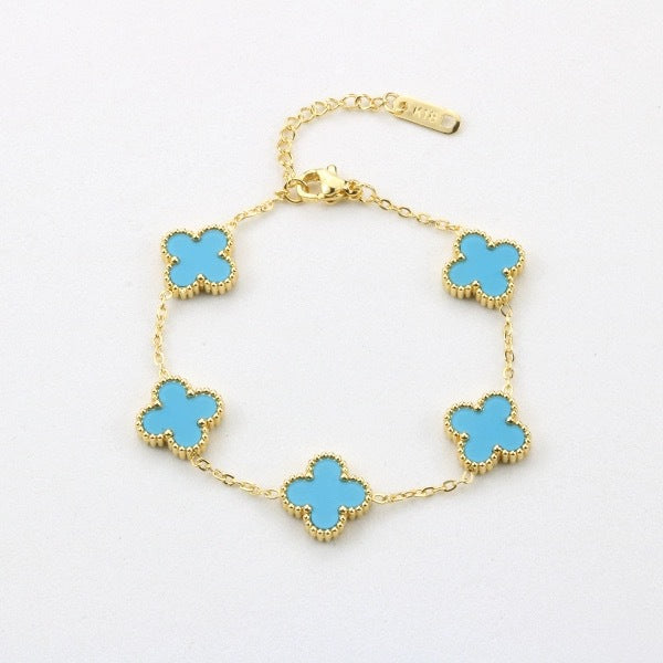 Four leaf clover bracelet (18k gold)