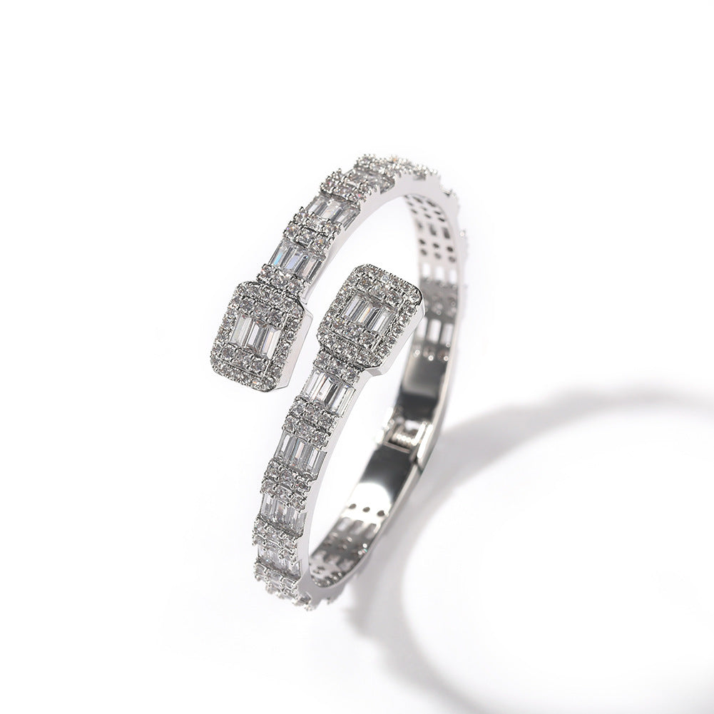 Opening Bracelet Diamond Set Bracelet