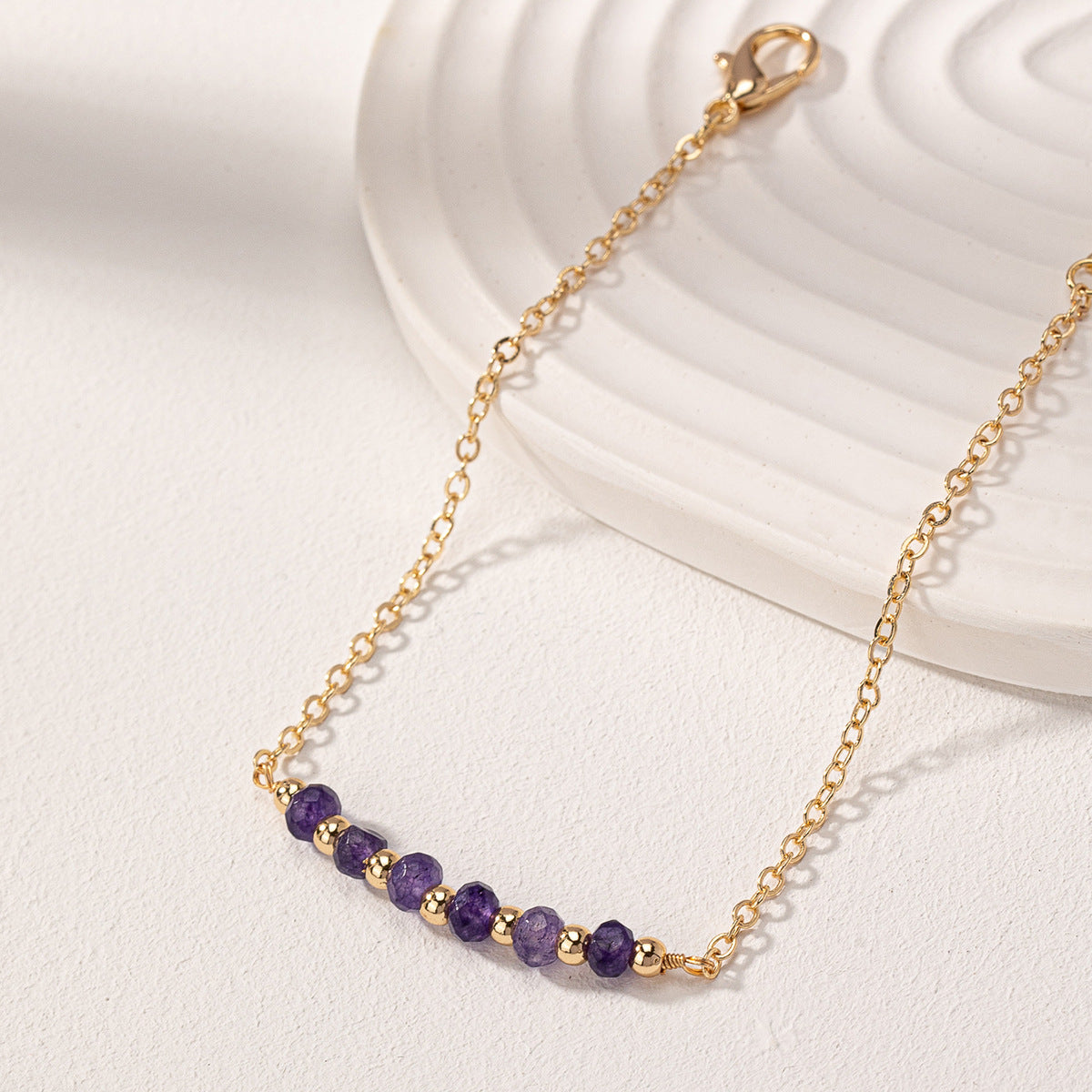 Simple and exquisite natural stone bead bracelet