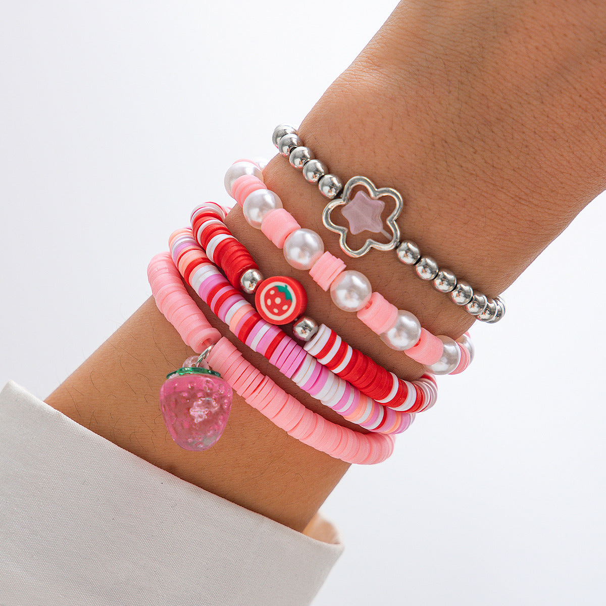 Sweet acrylic bead bracelet