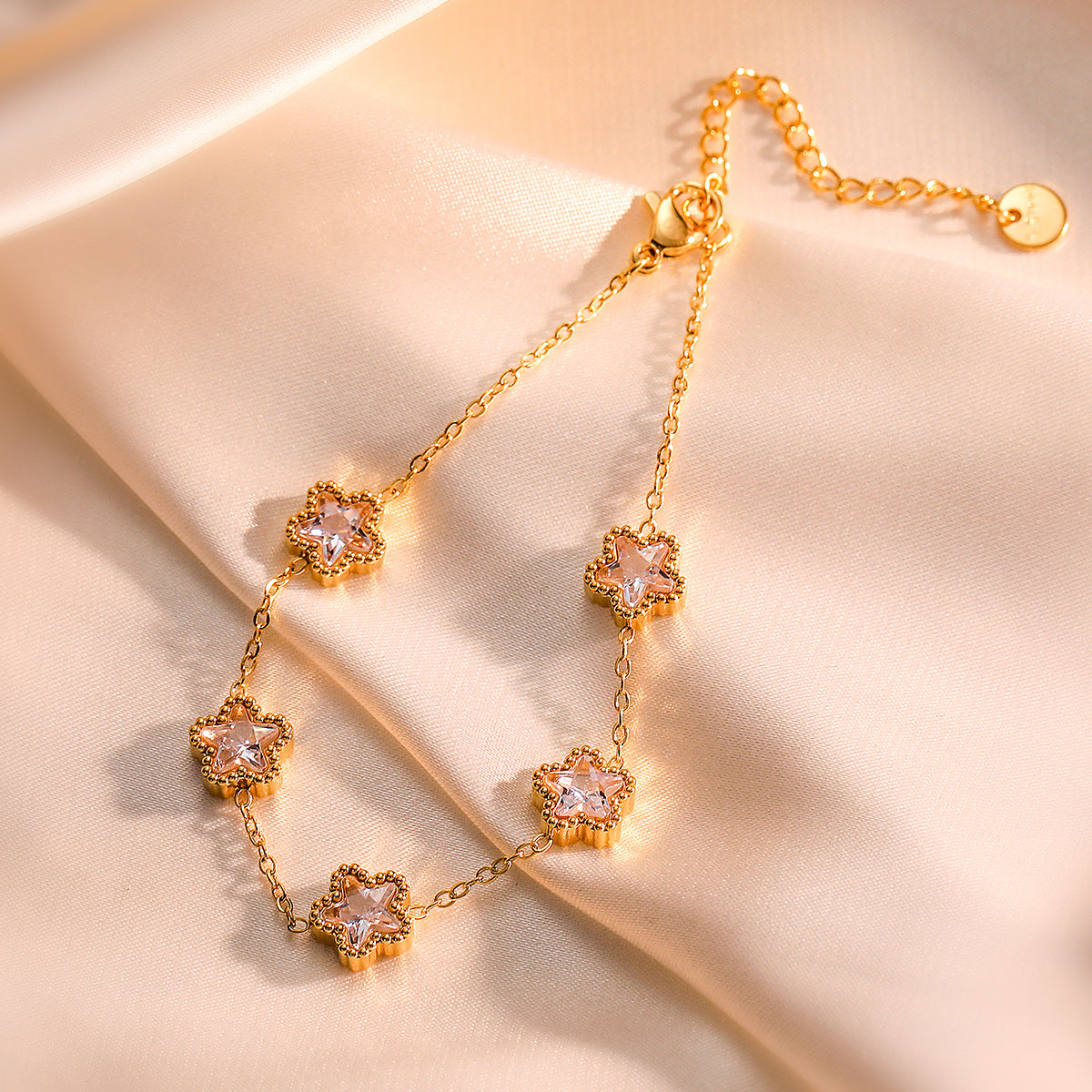 Zircon titanium steel bracelet