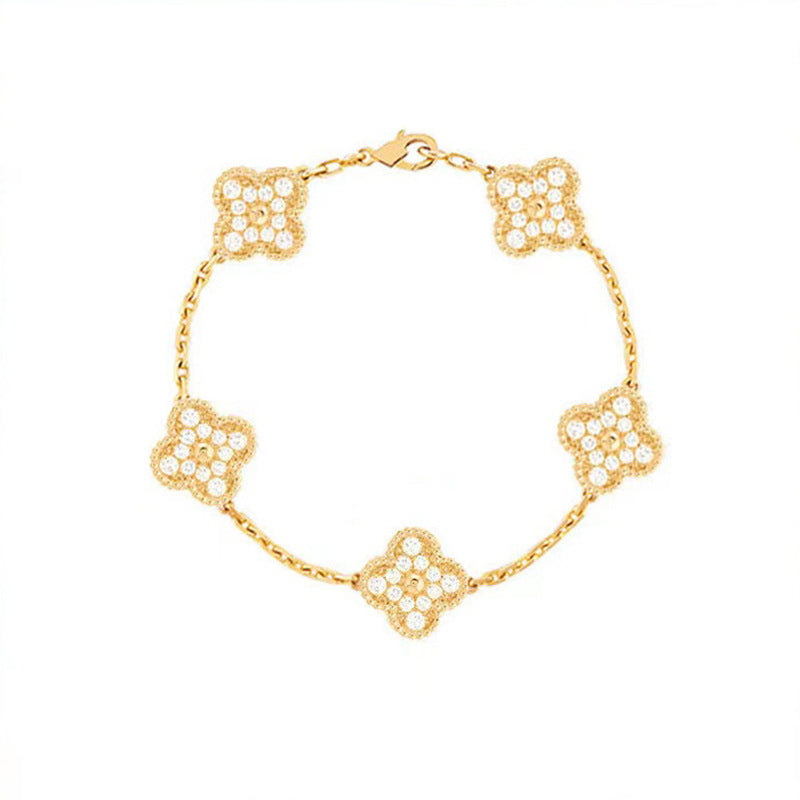 Four leaf clover bracelet (18k gold)
