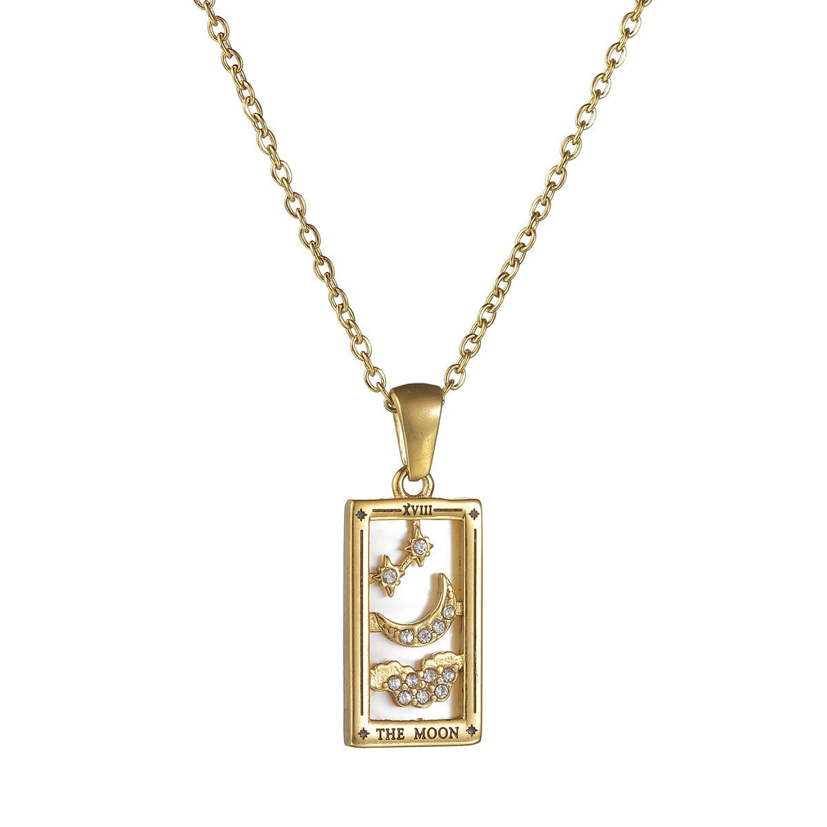 Gold Vintage Tarot Brand Necklace