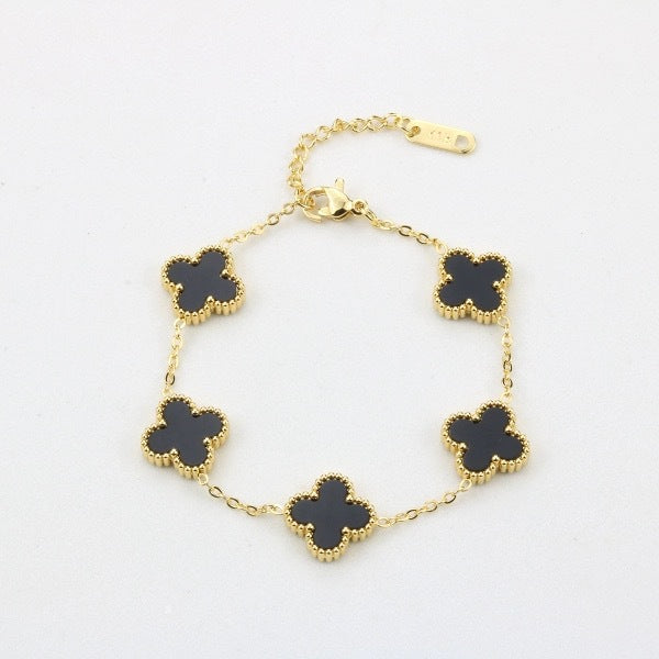 Four leaf clover bracelet (18k gold)